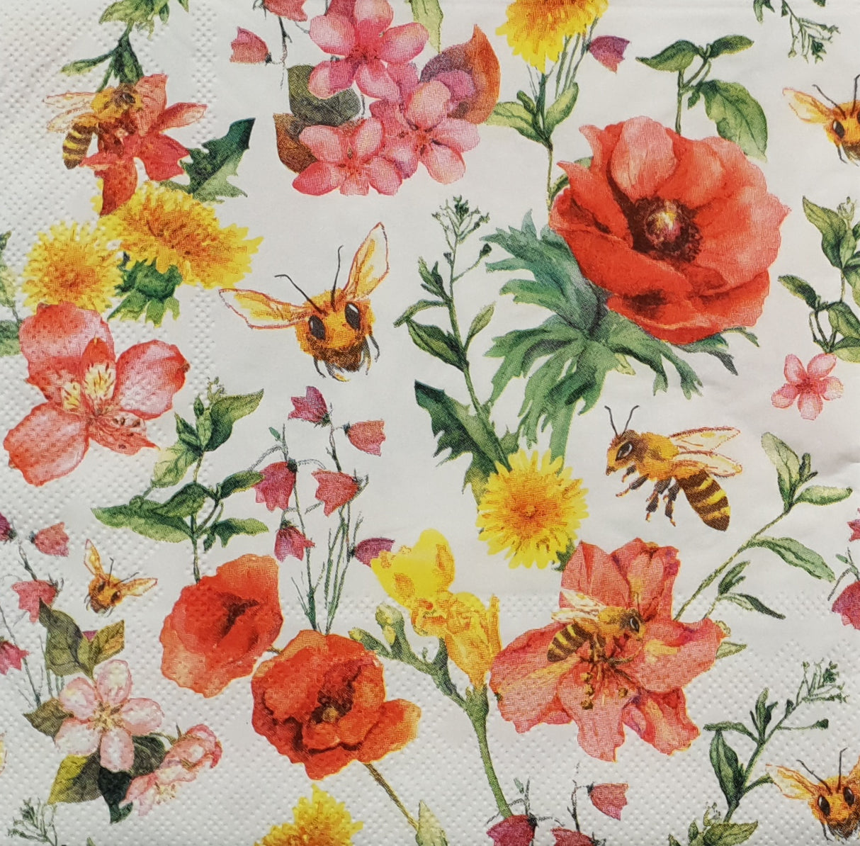 Decoupage Napkin - (DN-8075) - Busy Bees - Set of 5