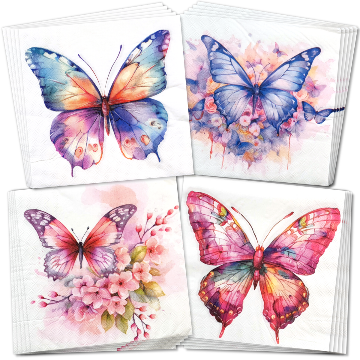 Butterfly Decoupage Napkins - Set of 20 - 4004