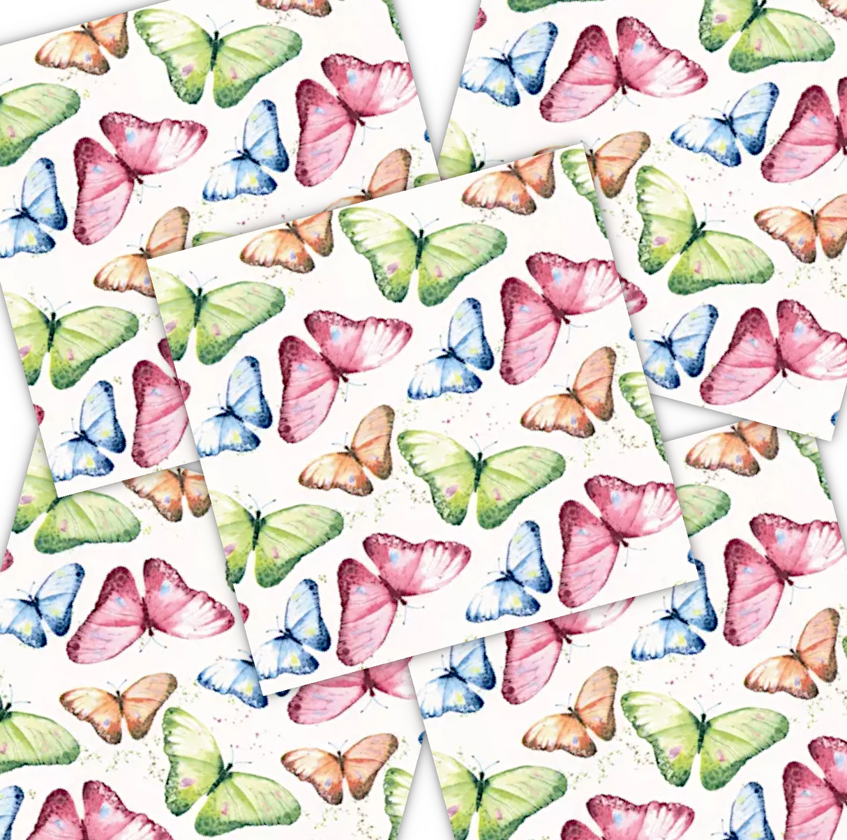 Decoupage Napkin - (DN-8120) - Farfalle Felici - Set of 5