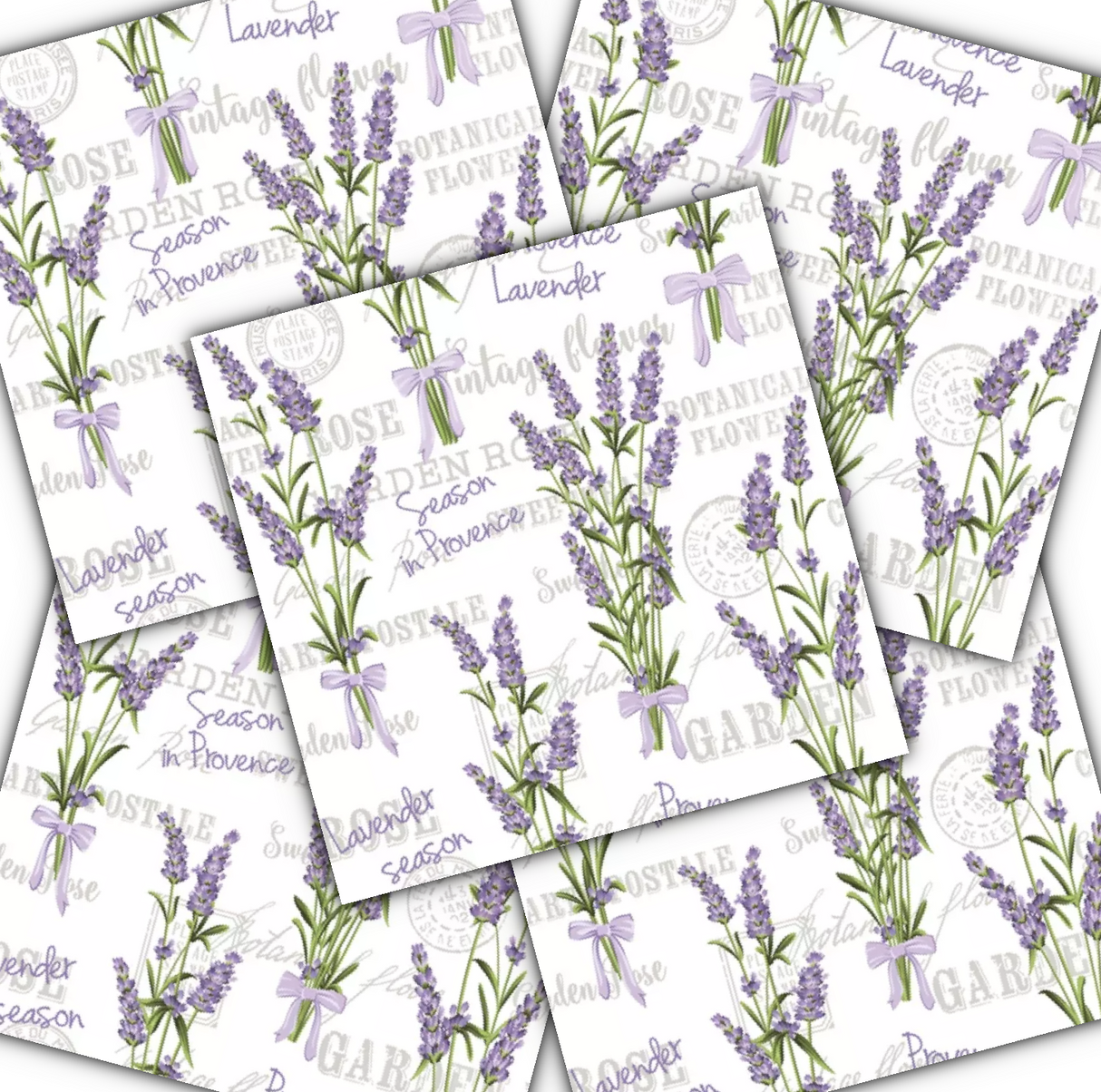 Decoupage Napkin - (DN-8121) - Lavender Season in Provence - Set of 5