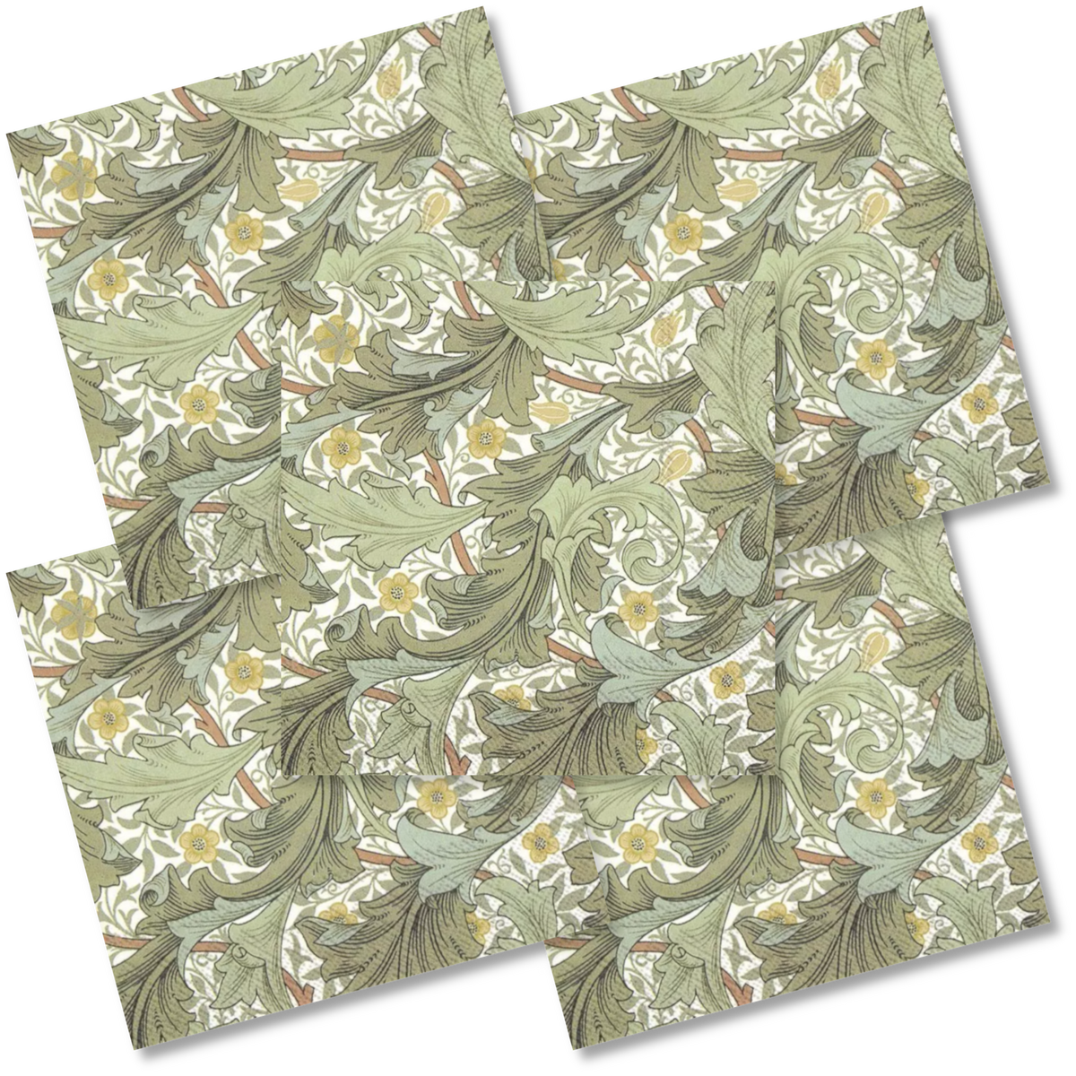 Decoupage Napkin - (DN-8125) - Granville - Cream - Set of 5