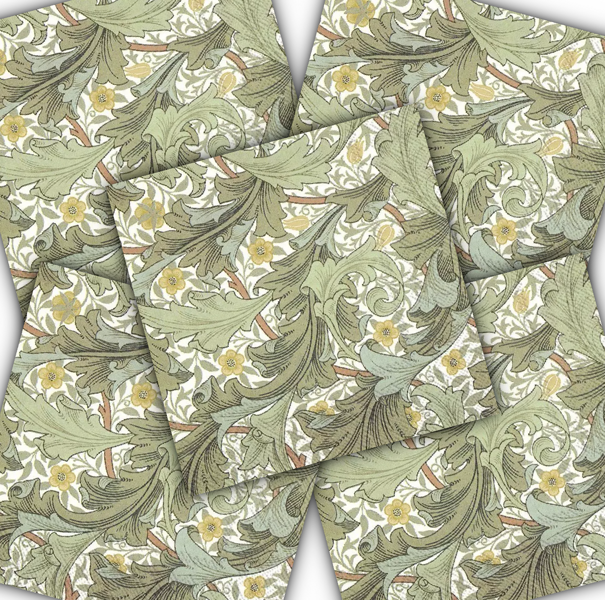 Decoupage Napkin - (DN-8125) - Granville - Cream - Set of 5