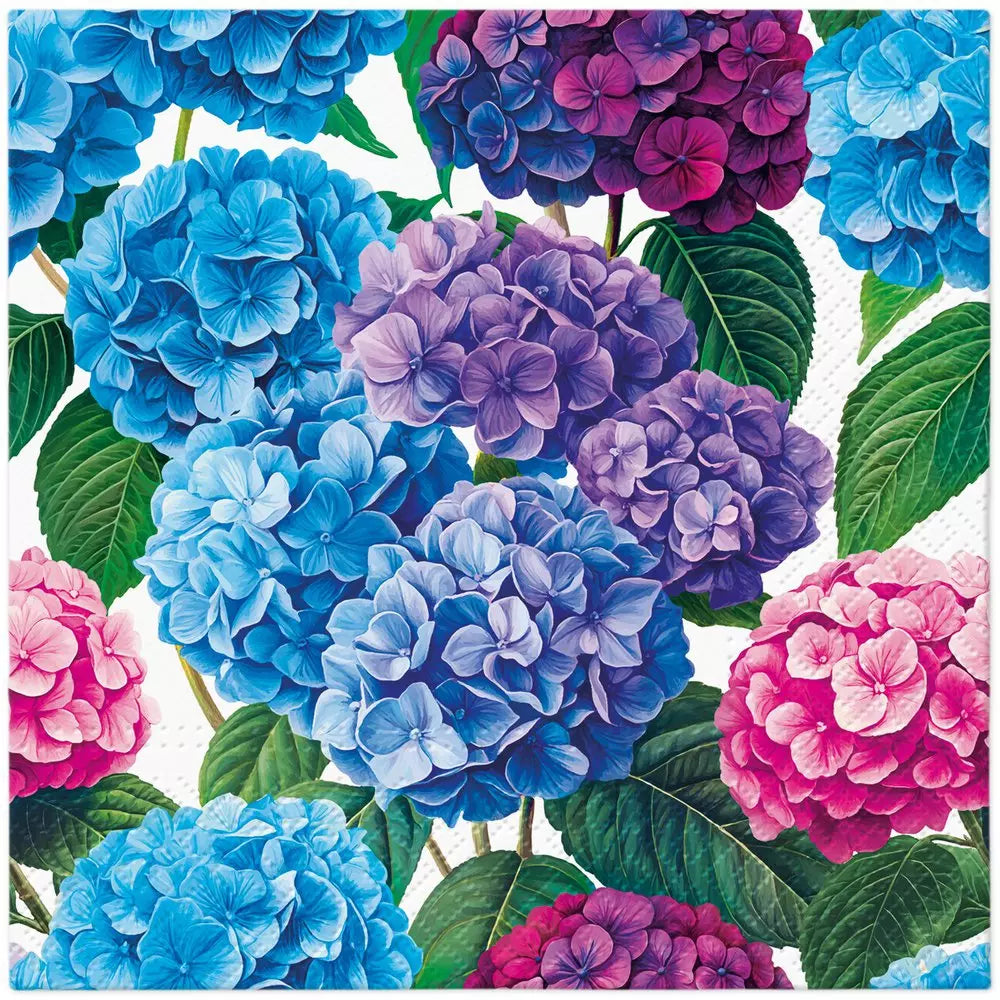Decoupage Napkin - (DN-8134) - Hydrangea Bloom - Set of 5