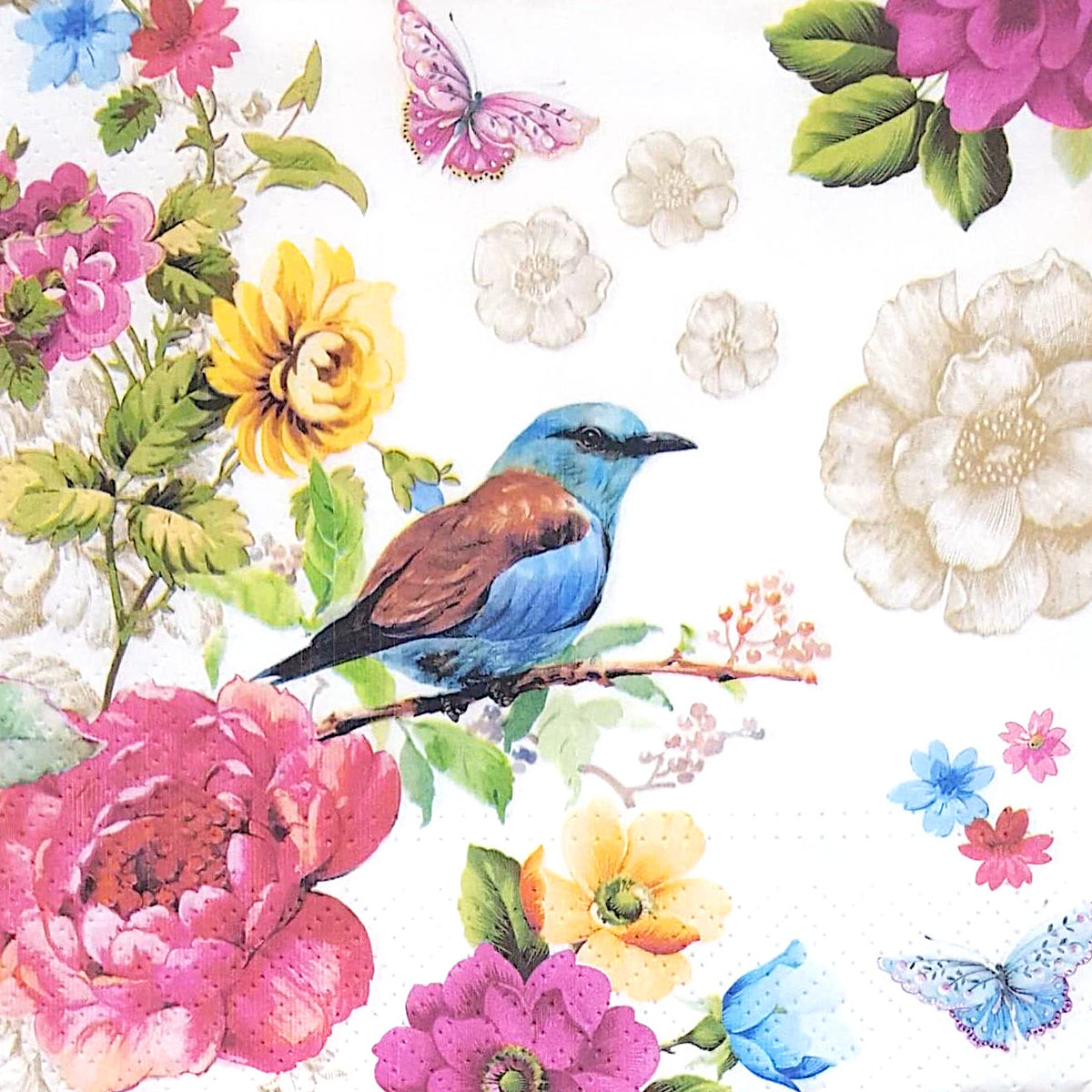 Decoupage Napkin - (DN-8174) - Bird of Paradise - Set of 5