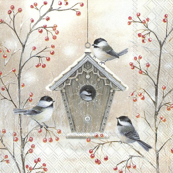 Decoupage Napkin - (DN-8180) - Beautiful Birdhouse