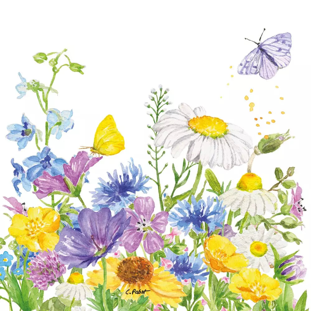 Decoupage Napkin - (DN-8184) - Summer Flowers - Set of 5