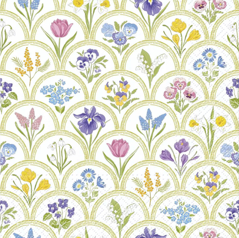 Decoupage Napkin - (DN-8231) - Garden Medallion Print