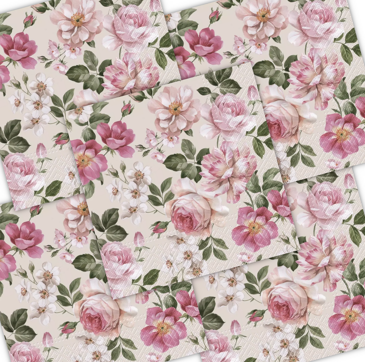Decoupage Napkin - (DN-8246) - Roses Glory - Set of 5