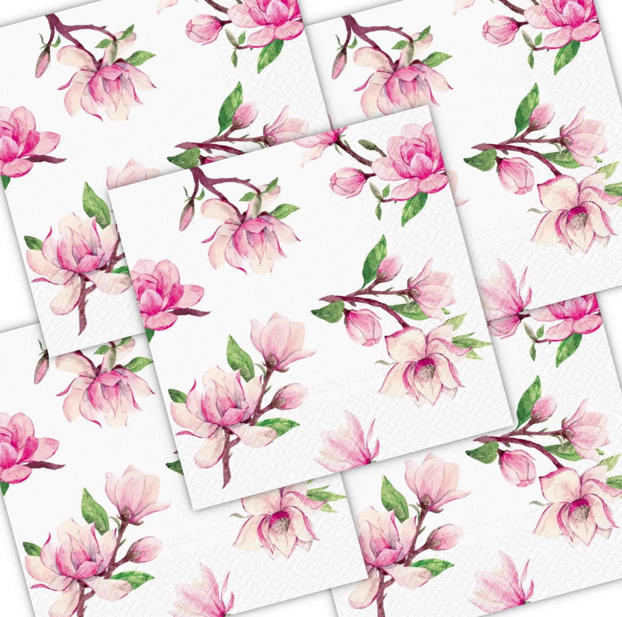 Decoupage Napkin - (DN-8254) - Magnolia Springs - Set of 5