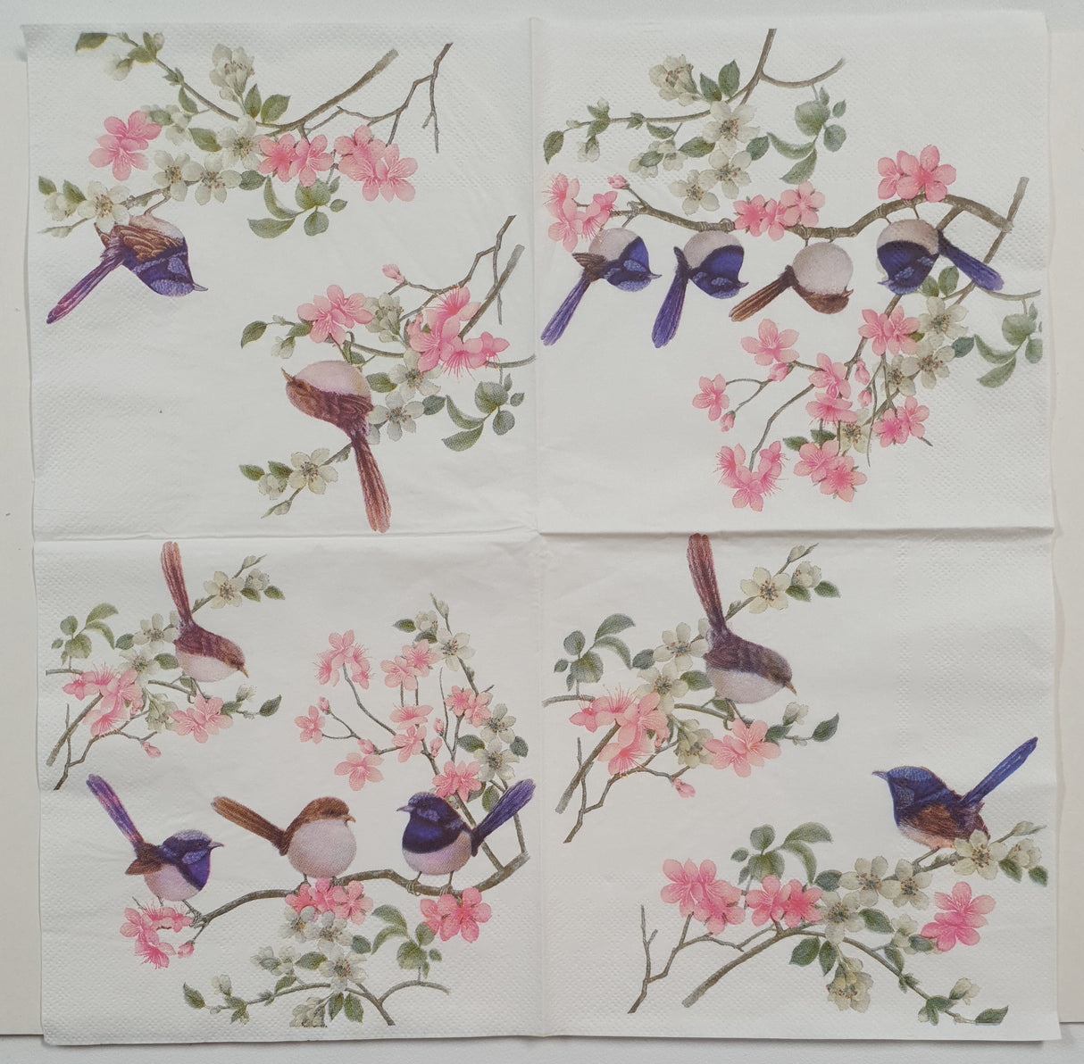 Decoupage Napkin - (DN-8275) - Birds - Set of 5