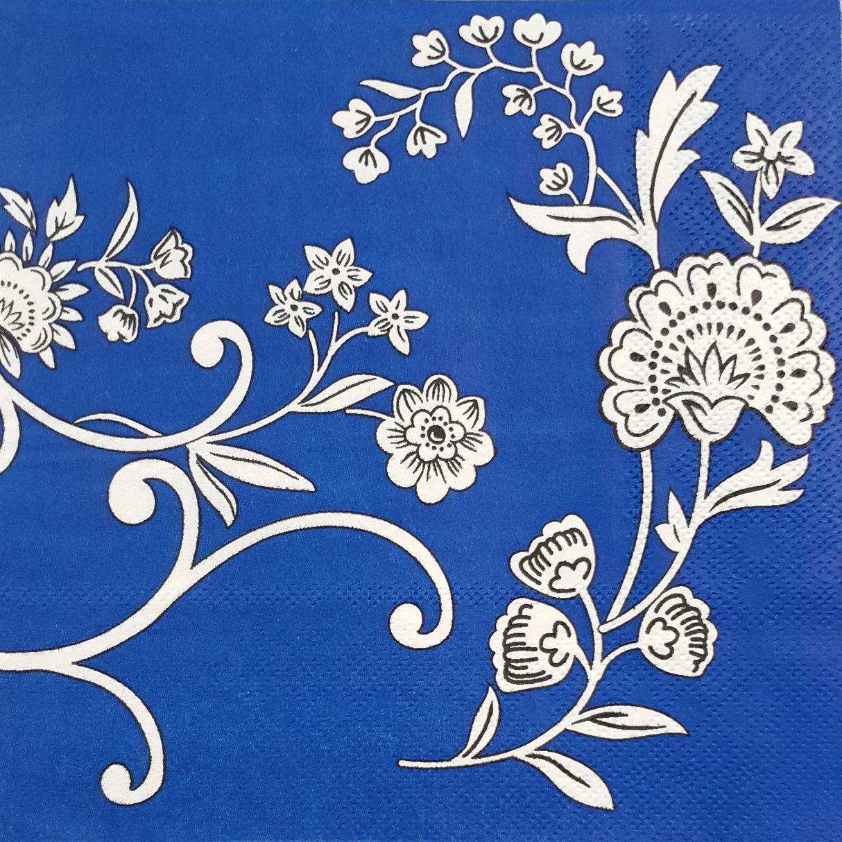 Decoupage Napkin - (DN-8289) - Beautiful Blue - Set of 5