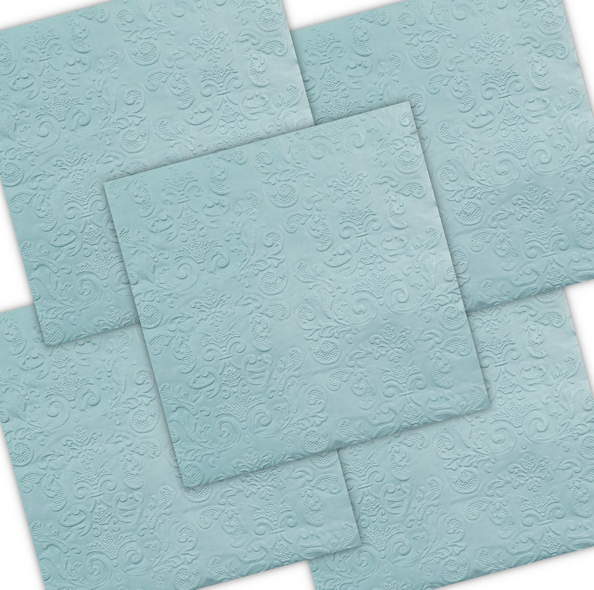 Decoupage Napkin - (DN-8303) - Embossed - Blue - Set of 5