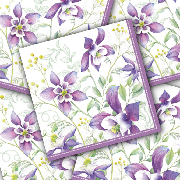 Decoupage Napkin - (DN-8368) - Lilac Summertime - Lilca - Set of 5