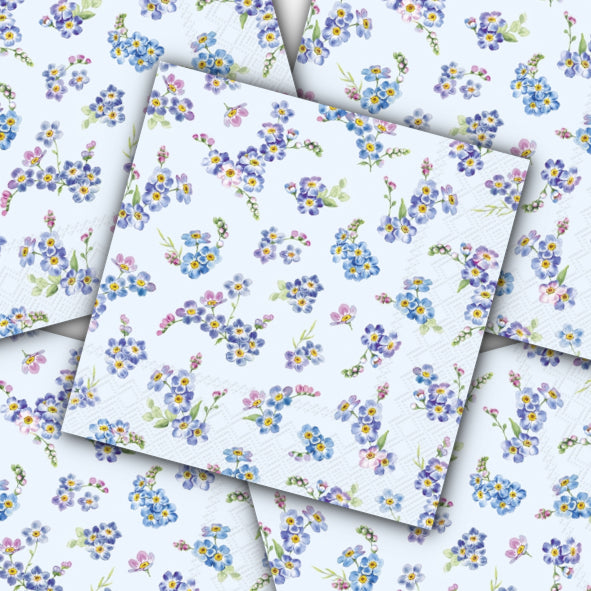 Decoupage Napkin - (DN-8373) - Valeria Blue - Set of 5