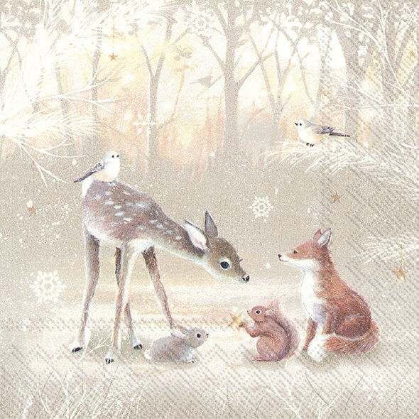 Decoupage Napkin - (DN-8381) - Silent Forest - Linen
