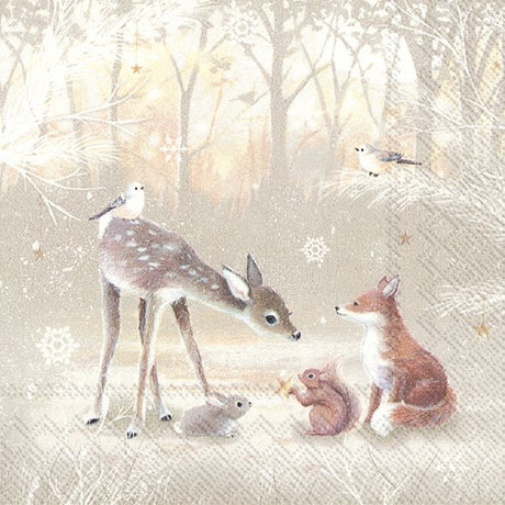 Decoupage Napkin - (DN-8381) - Silent Forest - Linen - Set of 5