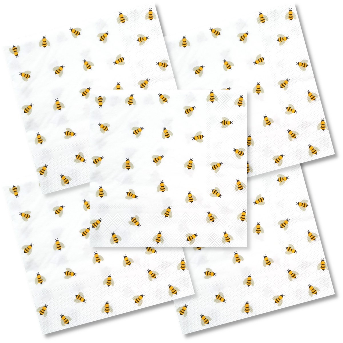 Decoupage Napkin - (DN-8509) - Bees - Set of 5