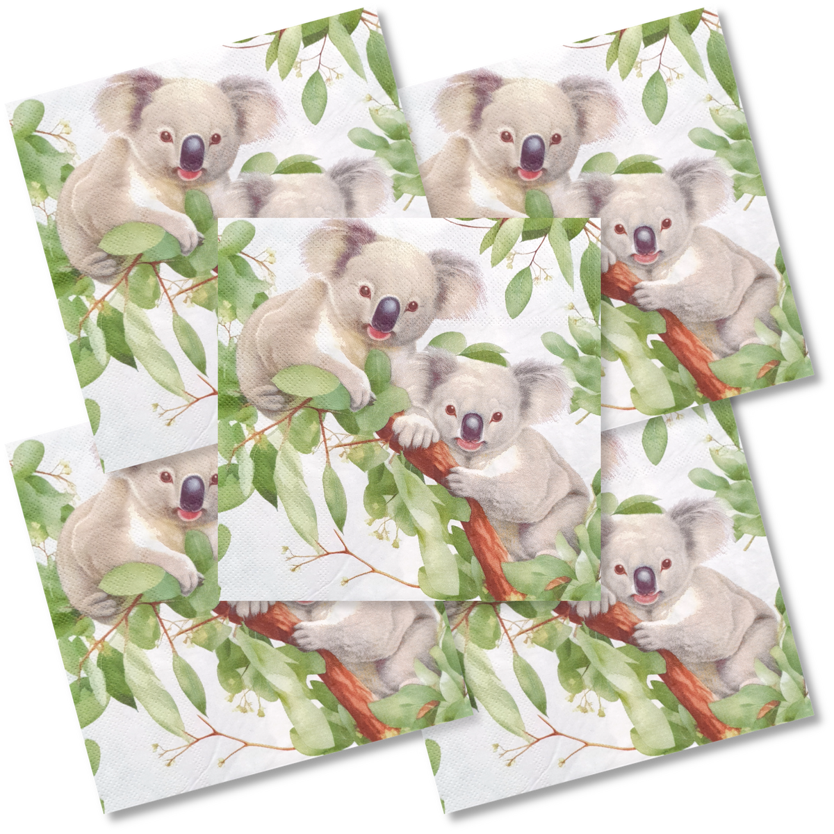 Decoupage Napkin - (DN-8510) - Koalas - Set of 5