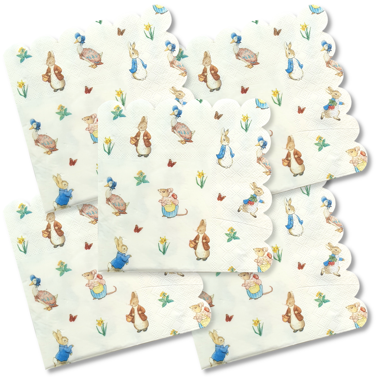 Decoupage Napkin - (DN-8903) - Peter Rabbit & Friends - Set of 5