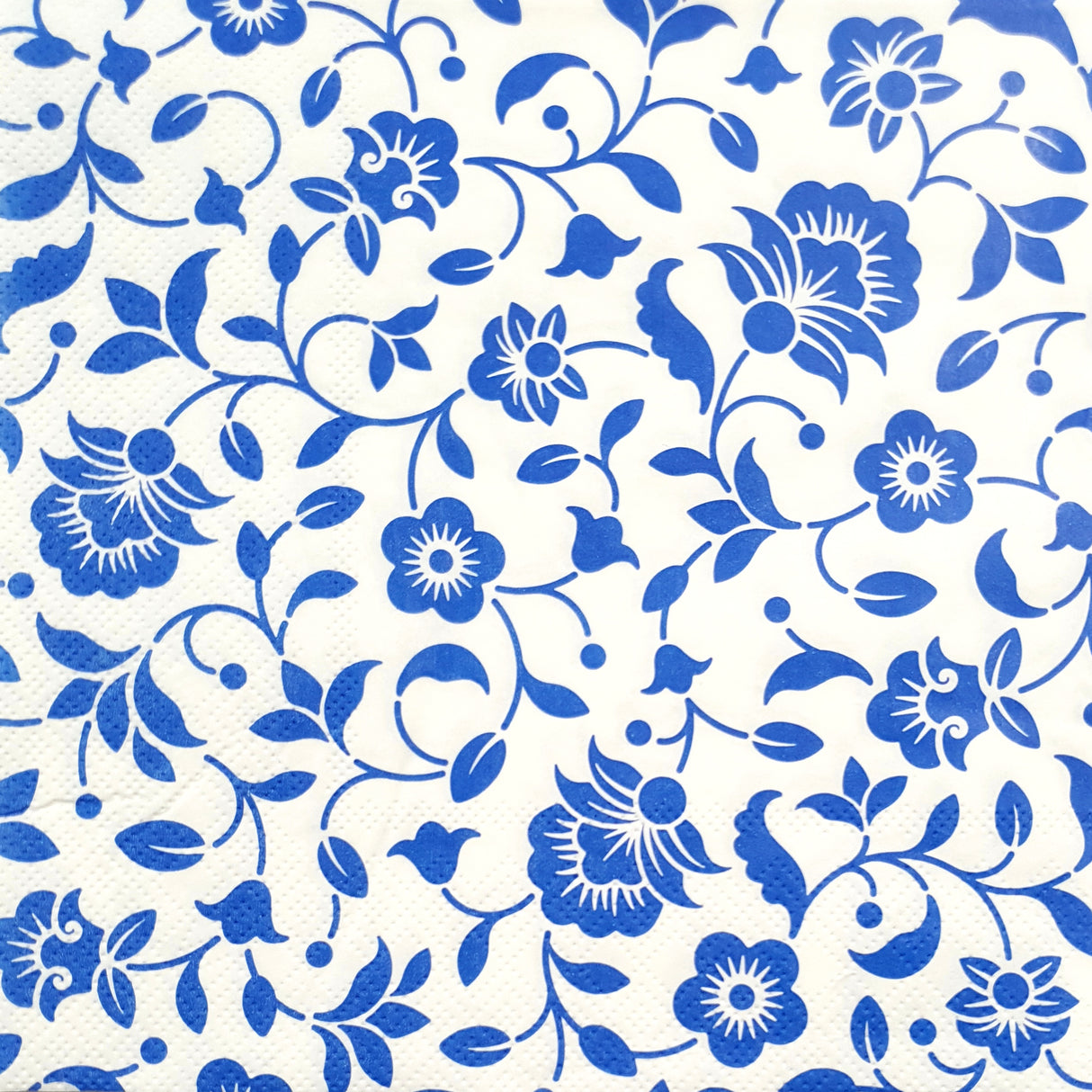 Decoupage Napkin - (DN-8925) - Blue Flowers - Set of 5