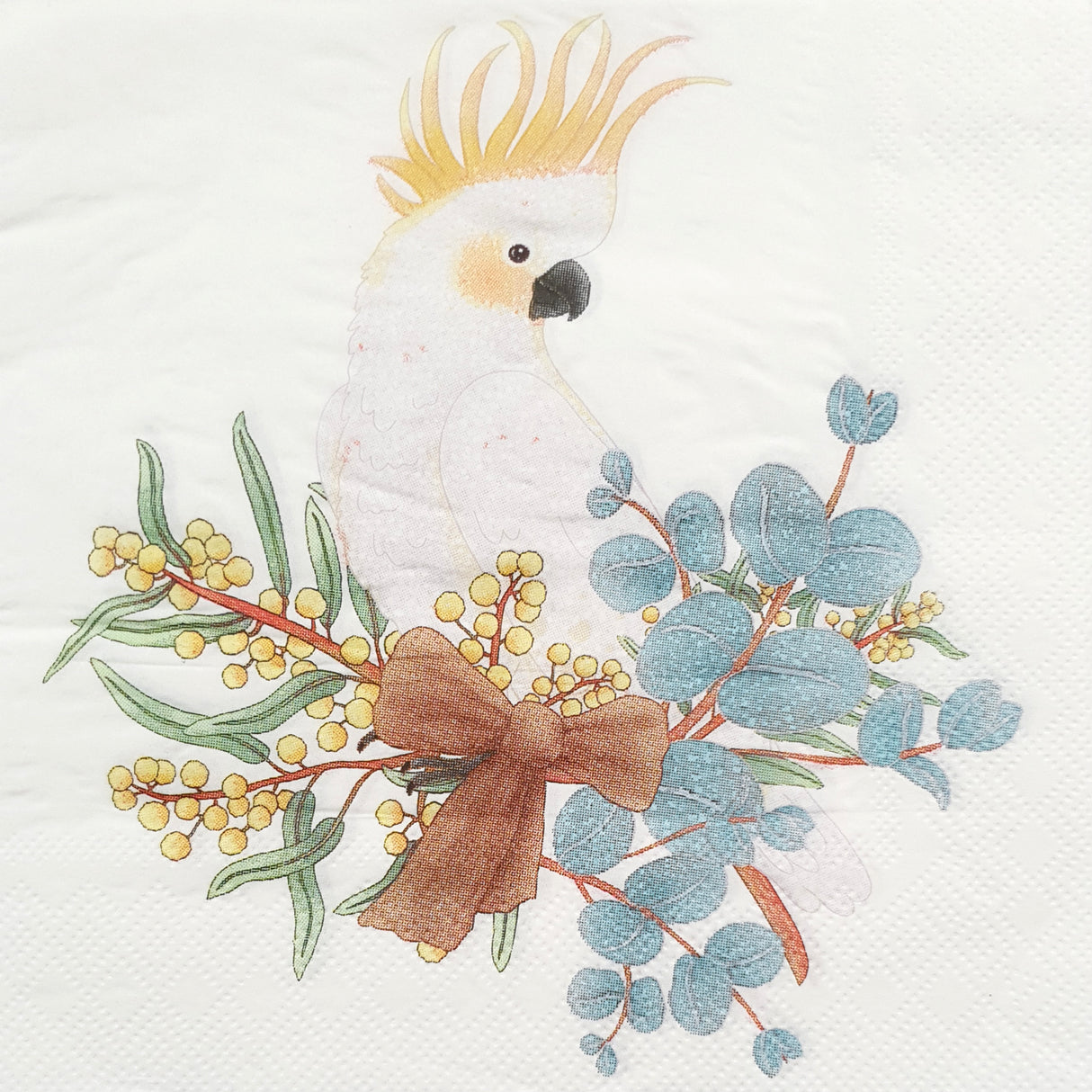 Decoupage Napkin - (DN-8960) - Cockatoo - Set of 5