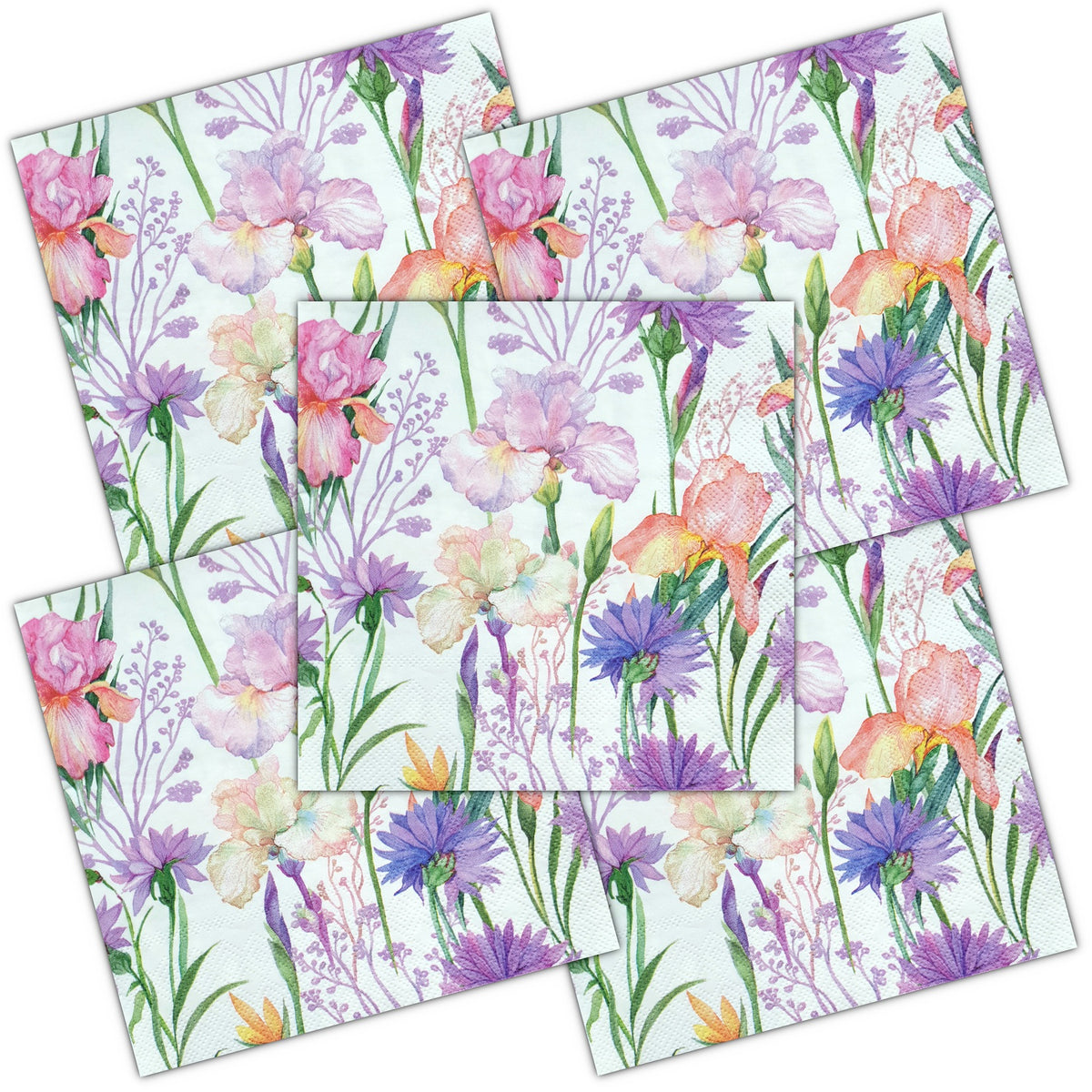 Decoupage Napkin - (DN-8984) - Flowers - Set of 5