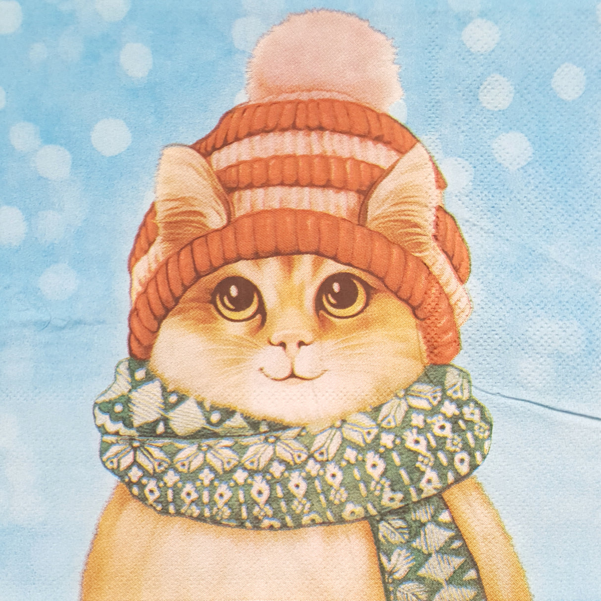 Decoupage Napkin - (DN-8988) - Winter Cat - Set of 5