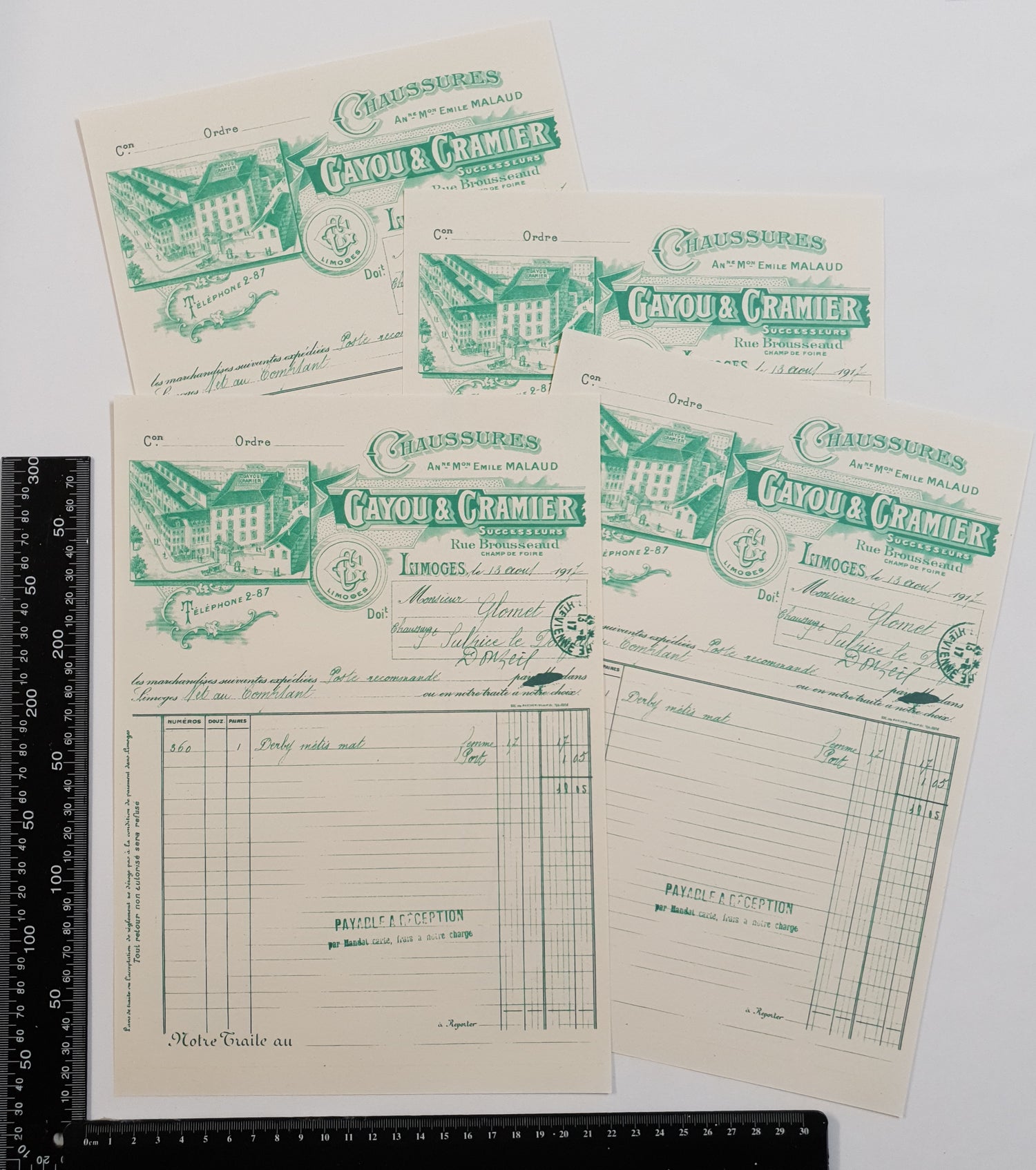 Faux Vintage Invoice Pack - 9015