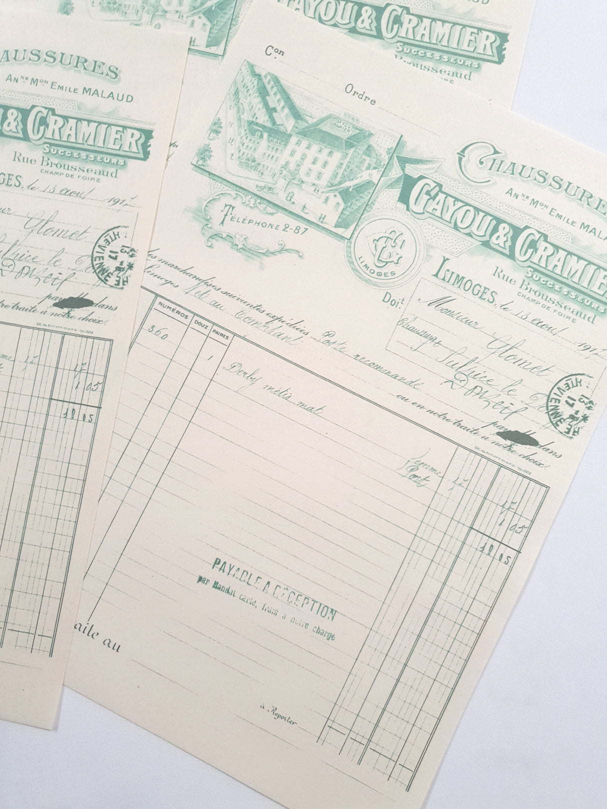 Faux Vintage Invoice Pack - 9015