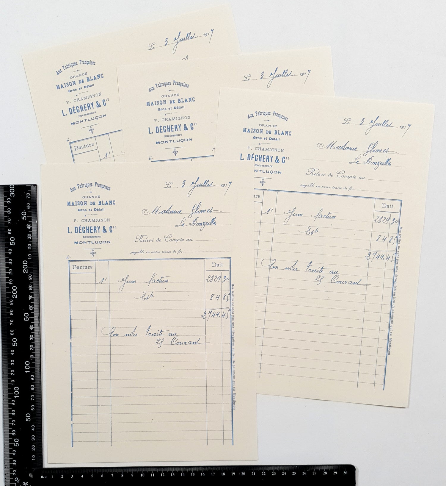 Faux Vintage Invoice Pack - 9018