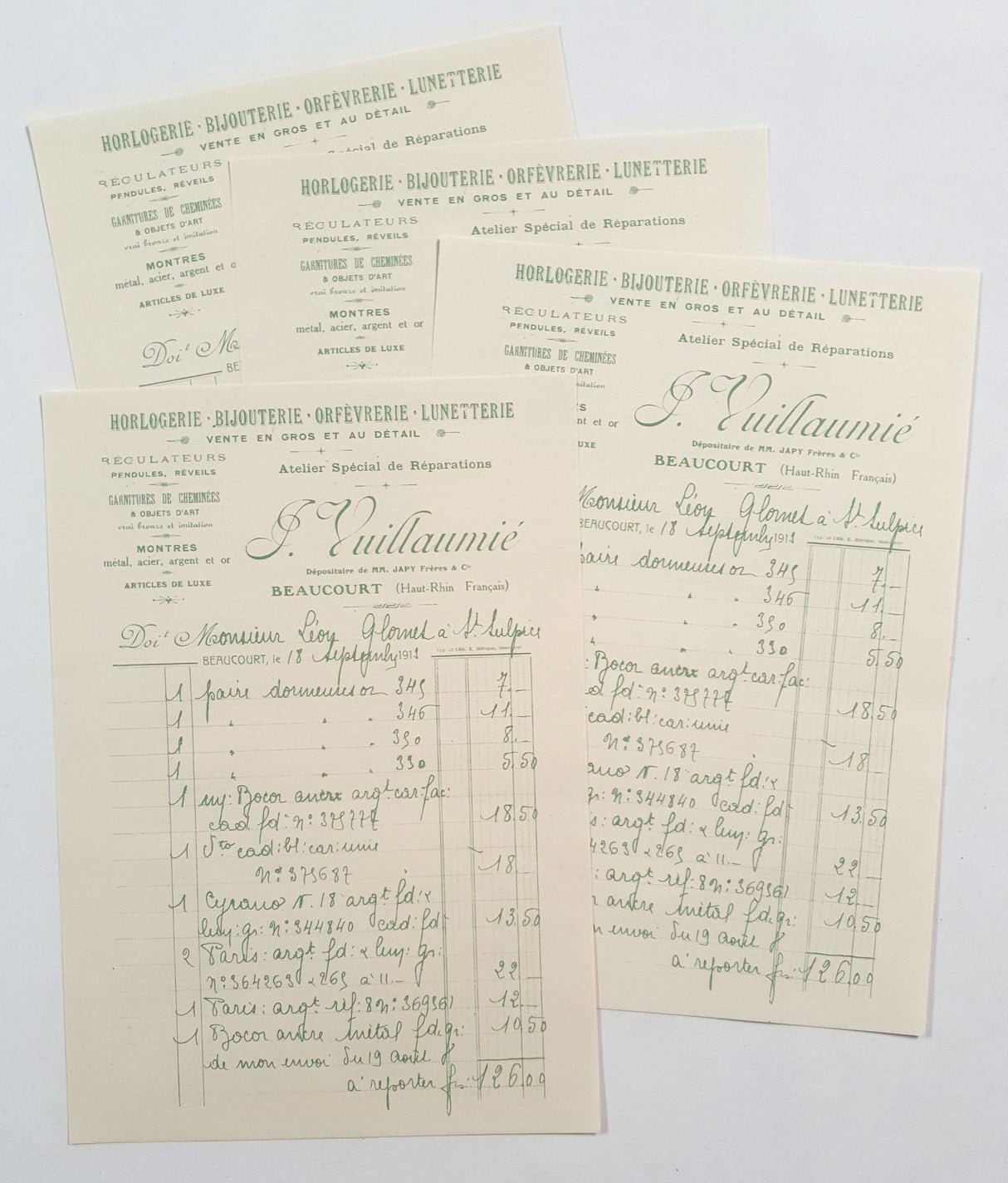 Faux Vintage Invoice Pack - 9020