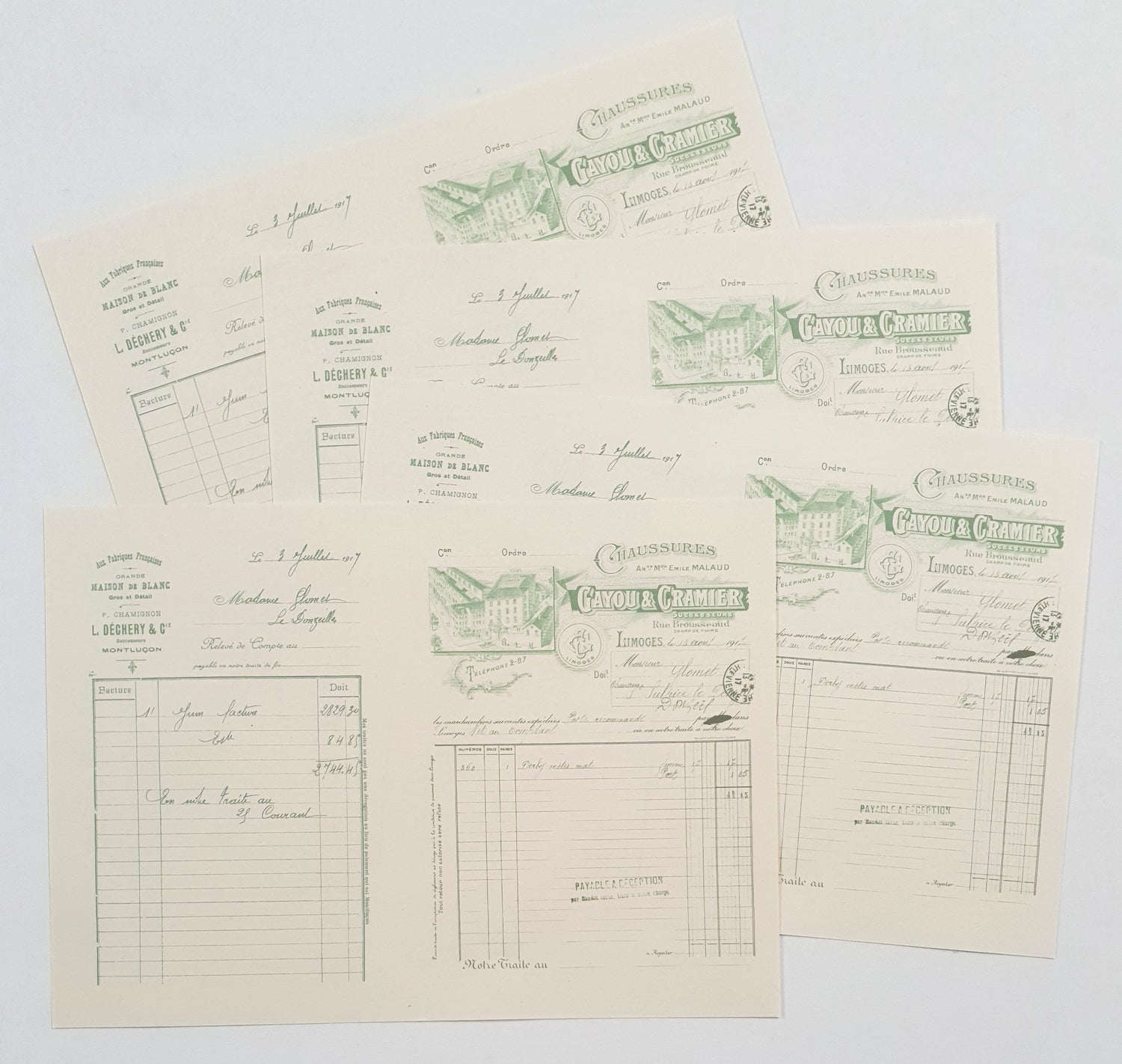 Faux Vintage Invoice Pack - 9028