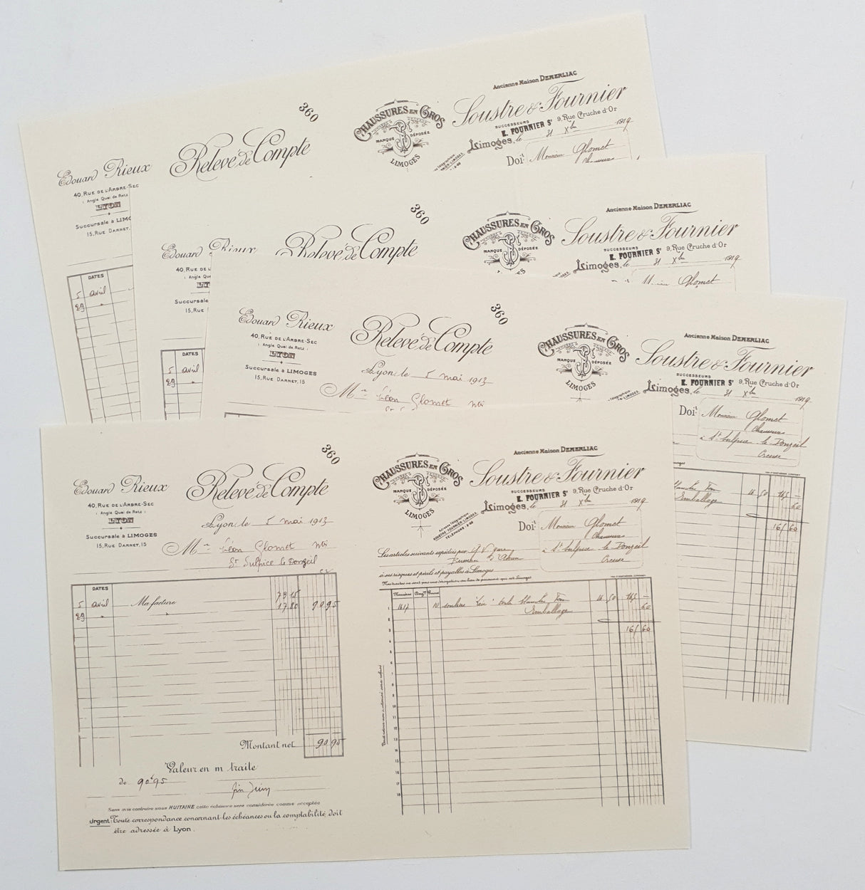 Faux Vintage Invoice Pack - 9033