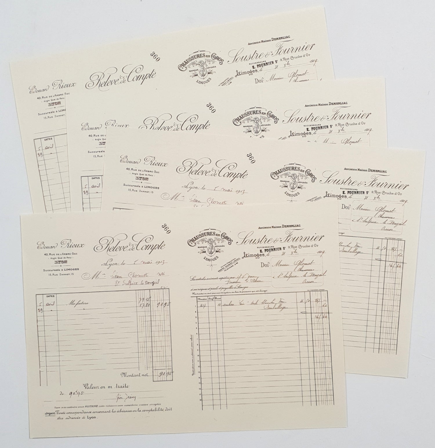 Faux Vintage Invoice Pack - 9033