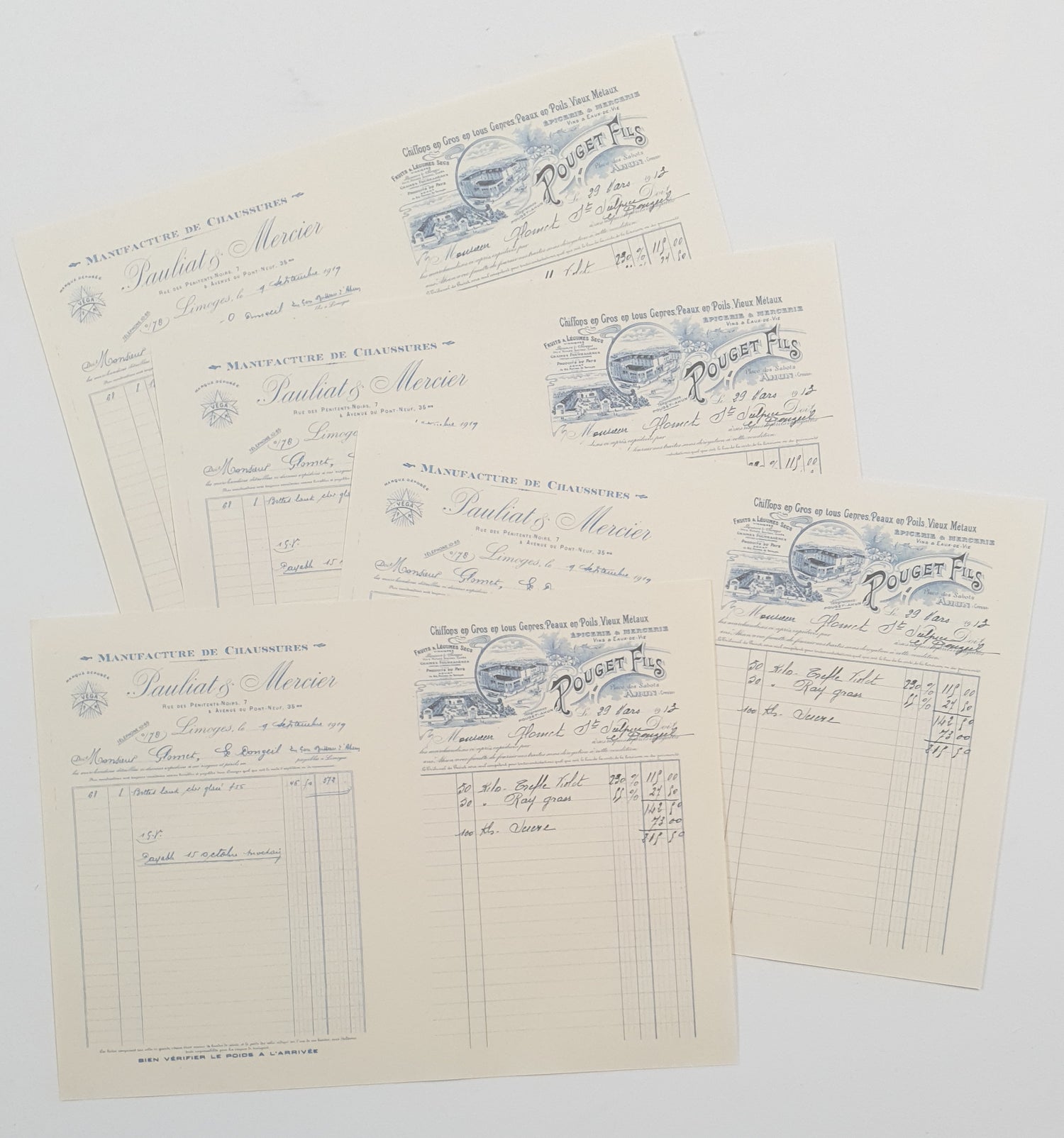 Faux Vintage Invoice Pack - 9034
