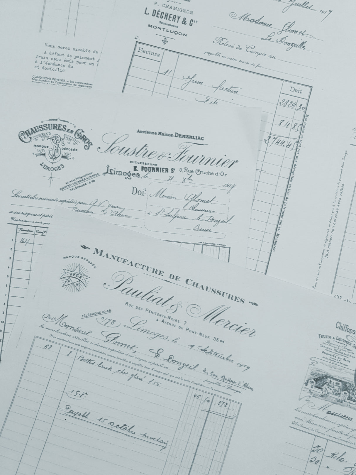 Faux Vintage Invoice Pack - 9037