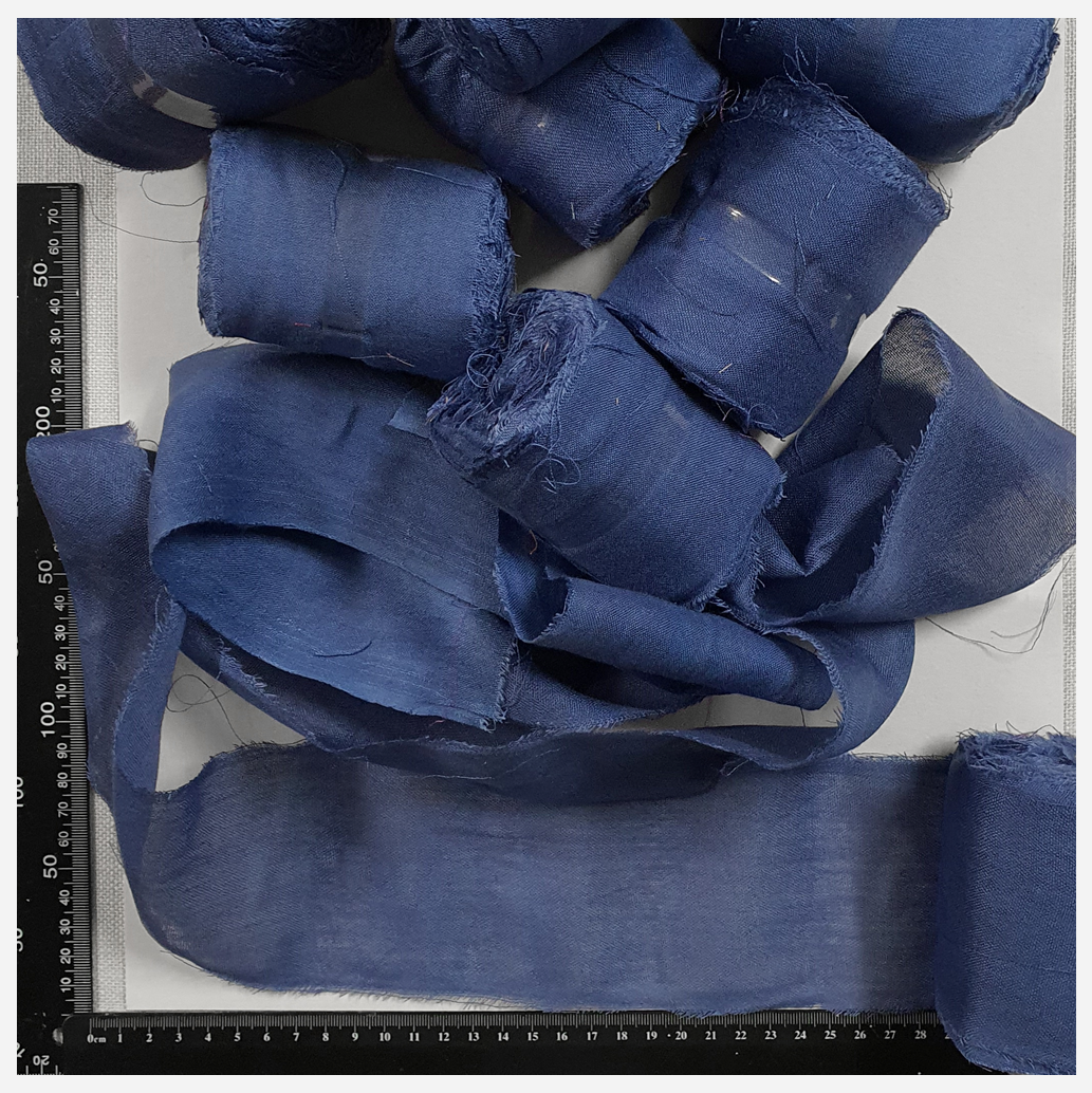 Reclaimed Sari Cotton Ribbon - Flat Rolls - Atlantis