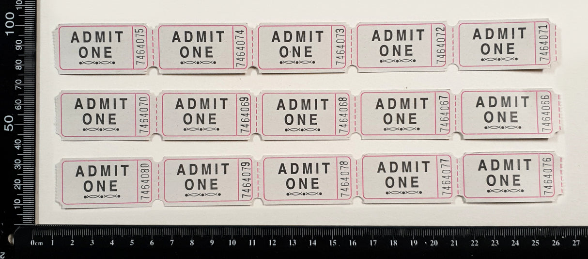 Admit One Tickets Pack - Set of 15
