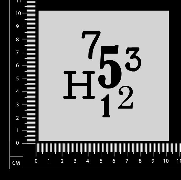 CLEARANCE - AlphaNumeric Cluster - Stencil - 100mm x 100mm