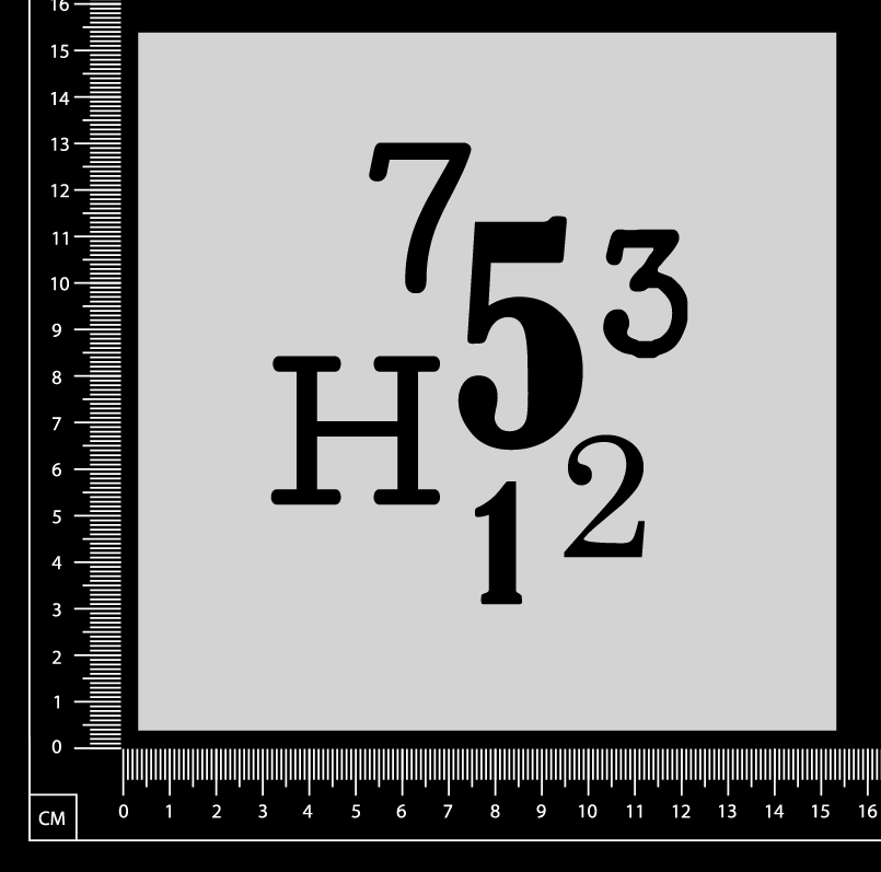 AlphaNumeric Cluster - Stencil - 150mm x 150mm