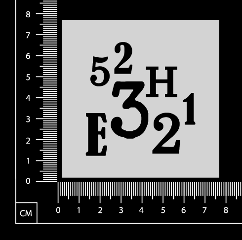 AlphaNumeric Cluster Mix - Stencil - 75mm x 75mm