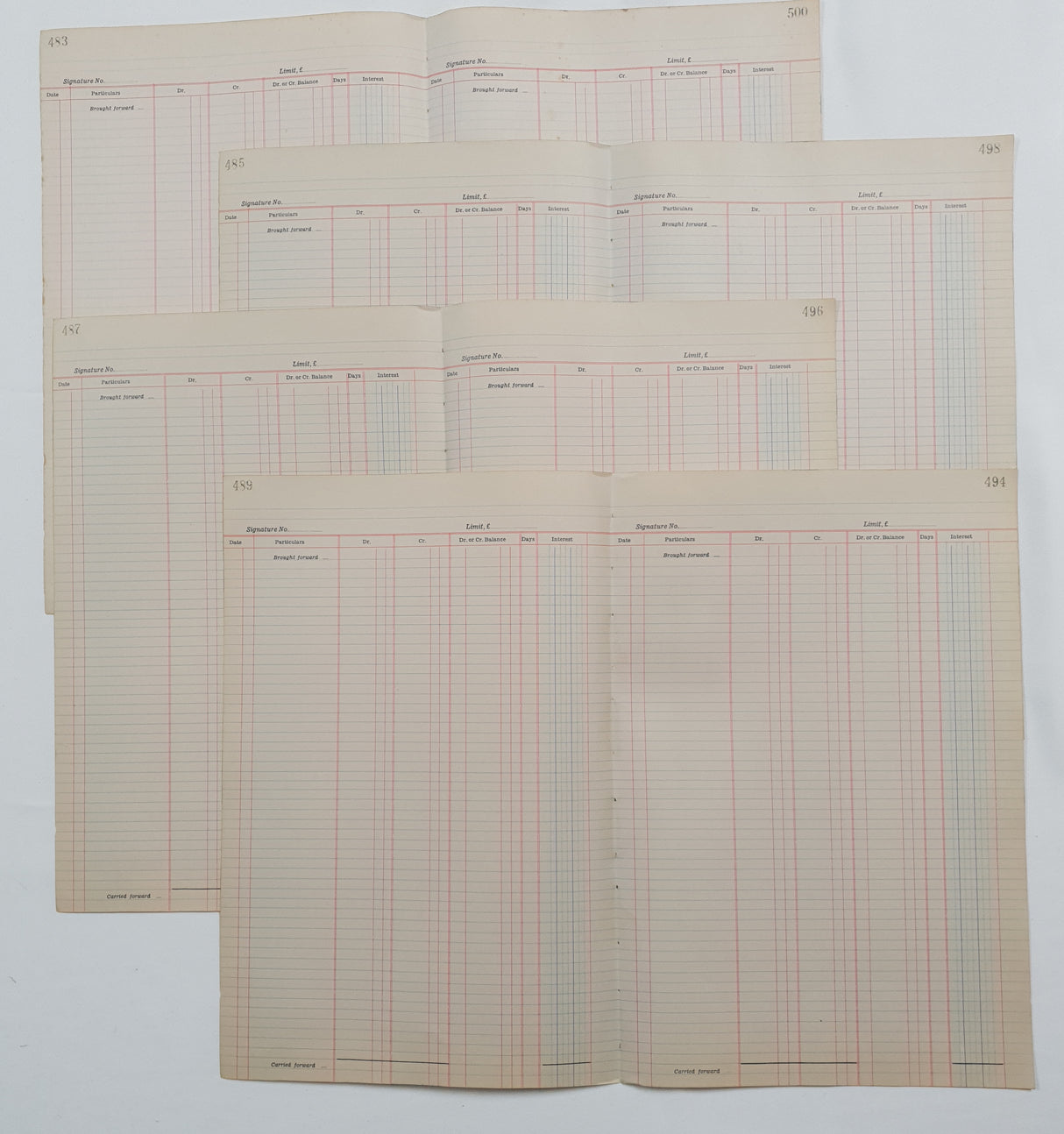 Authentic Vintage Blank Ledger Pages Pack - V3