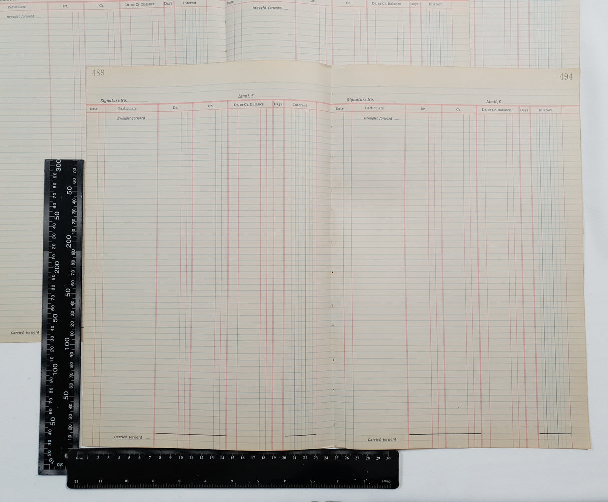 Authentic Vintage Blank Ledger Pages Pack - V3