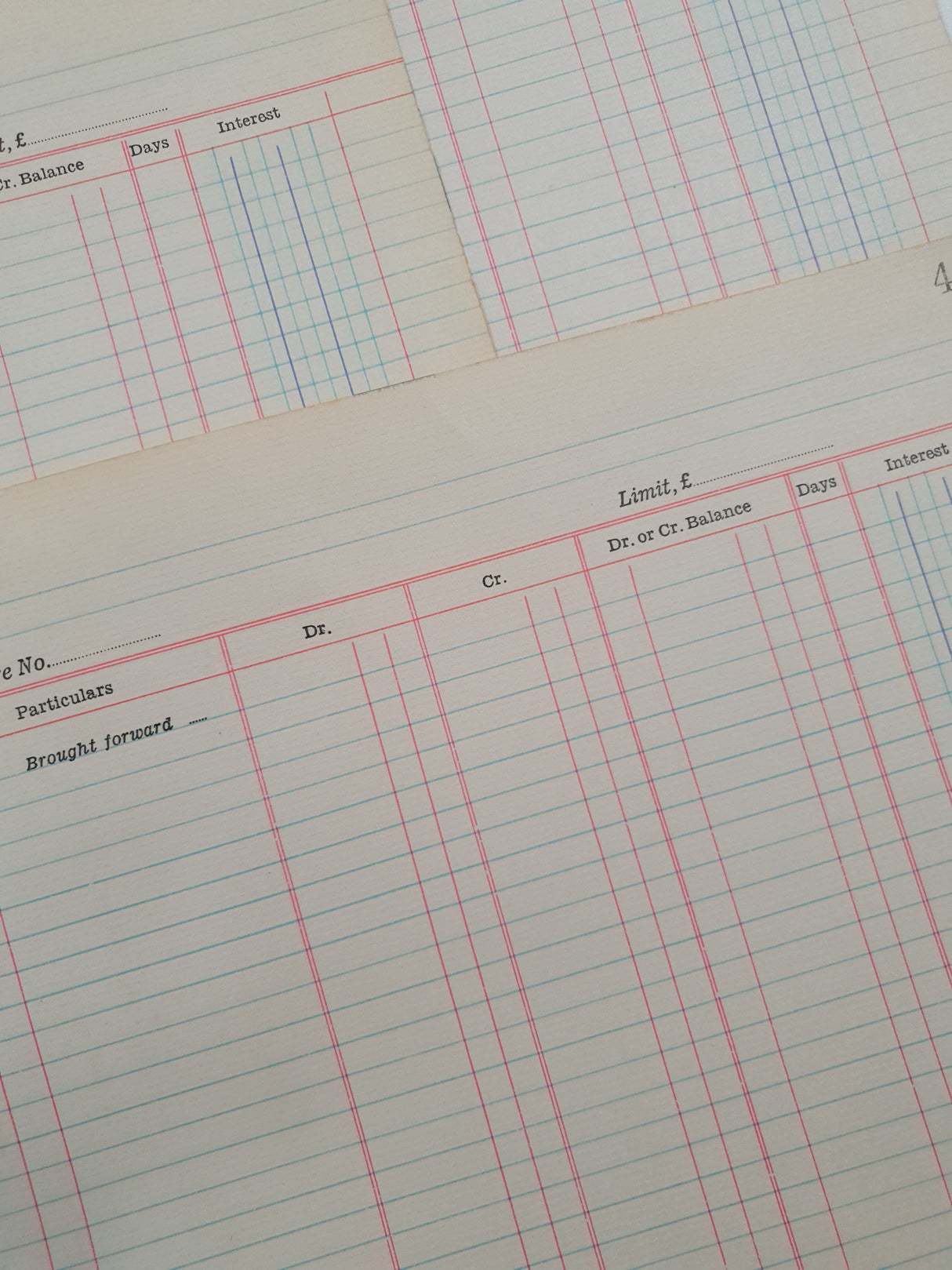 Authentic Vintage Blank Ledger Pages Pack - V3