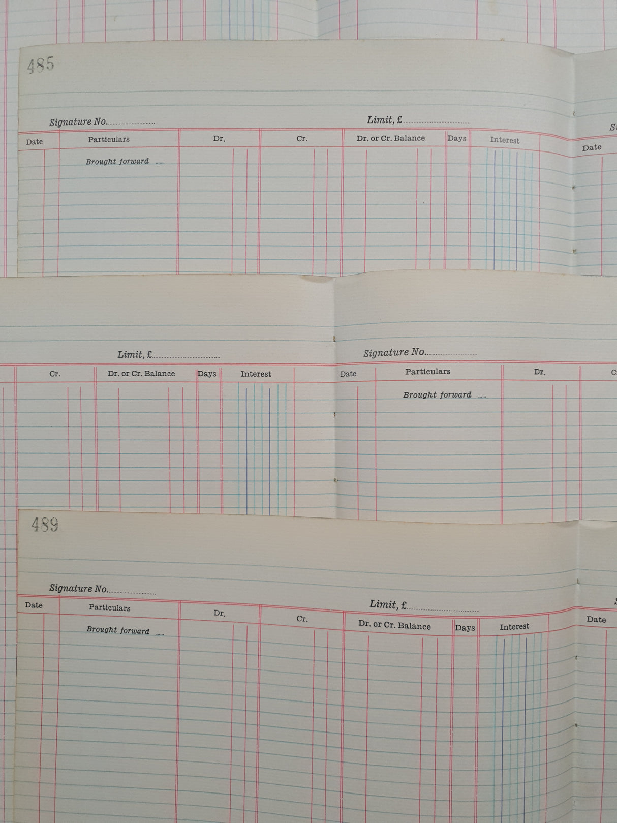 Authentic Vintage Blank Ledger Pages Pack - V3