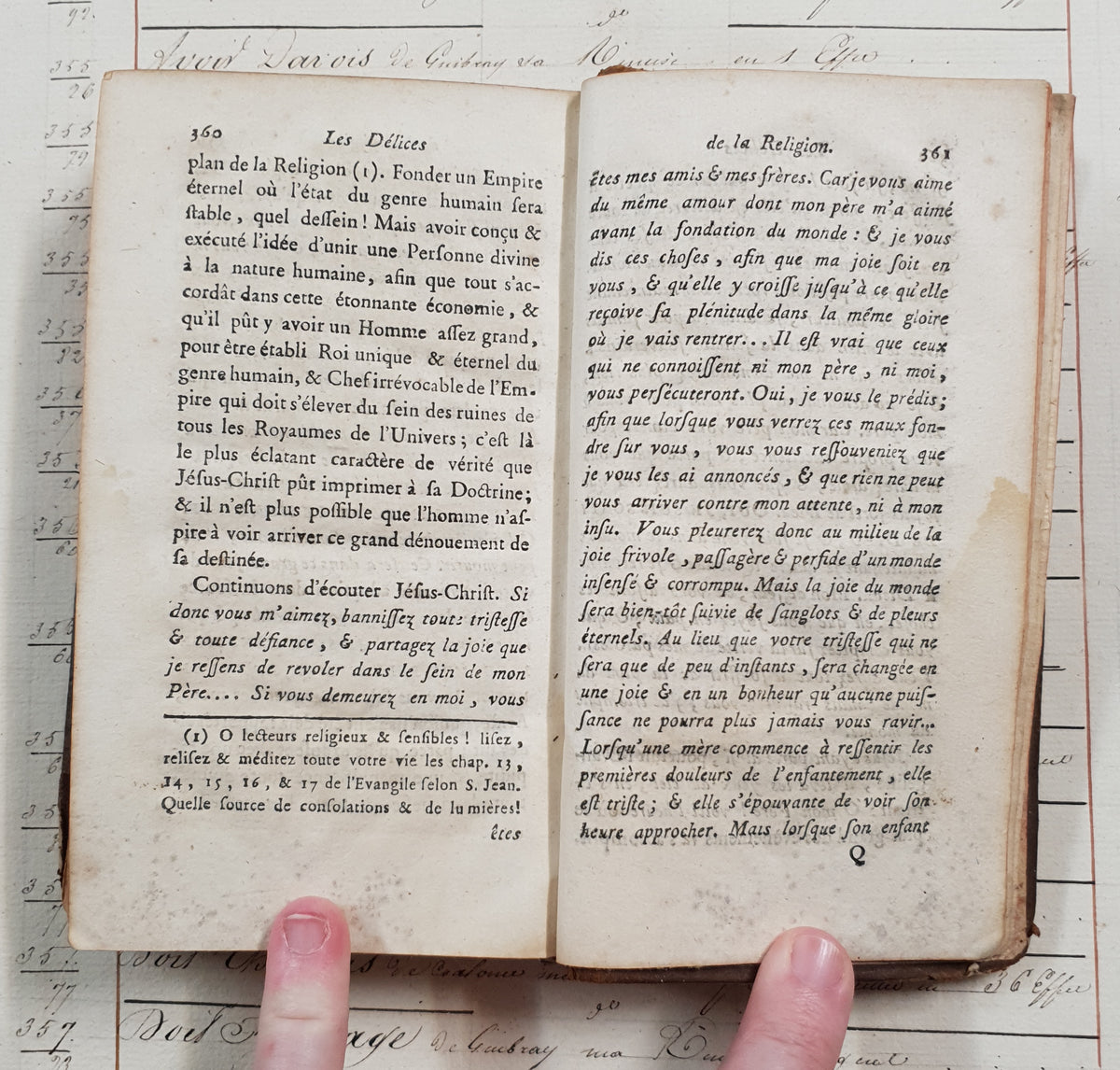 Authentic Antique French Book - Les Délices de la Religion – 1788 - DV