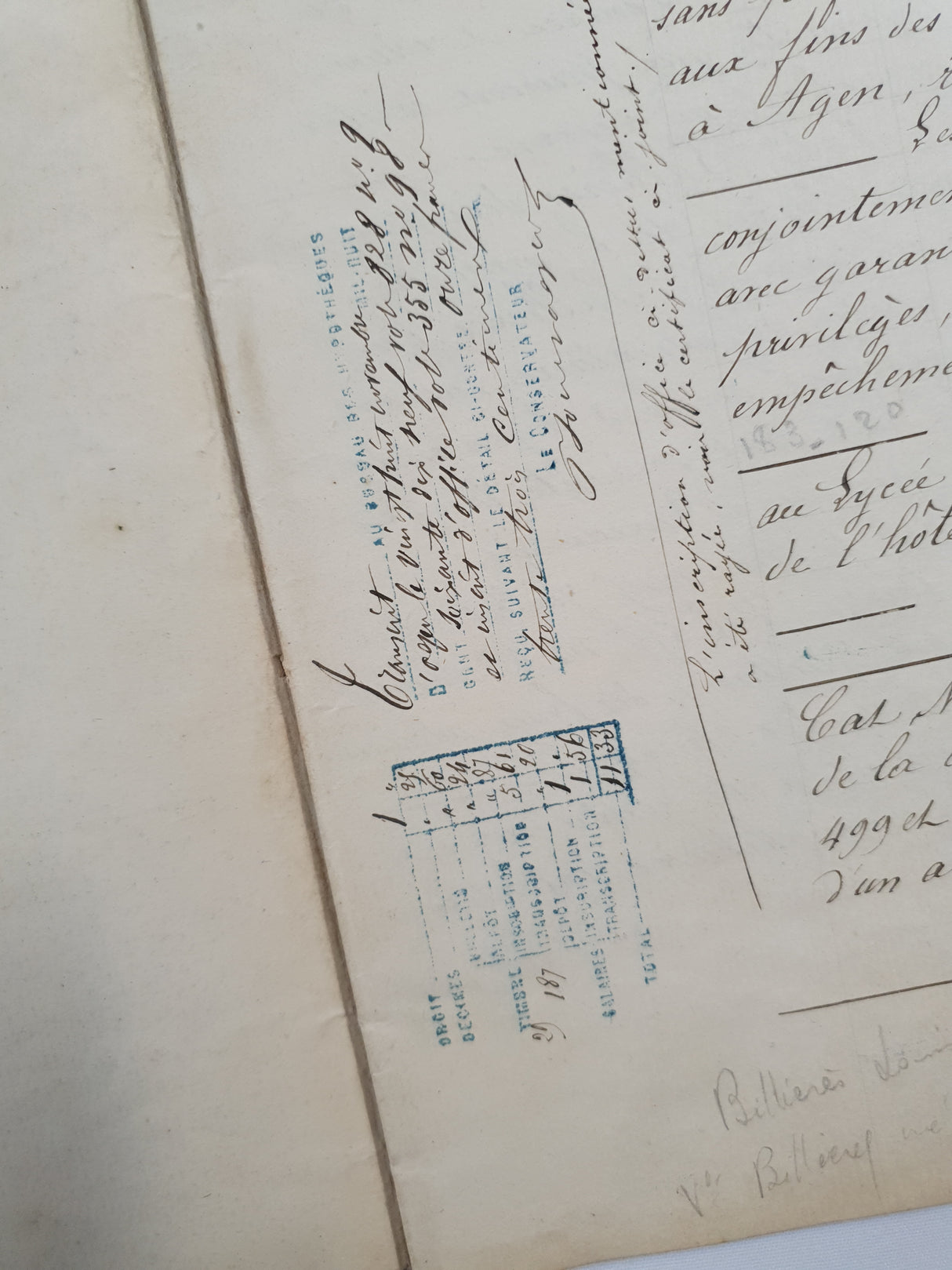 Authentic Antique French 1879 Notaire Document - BV