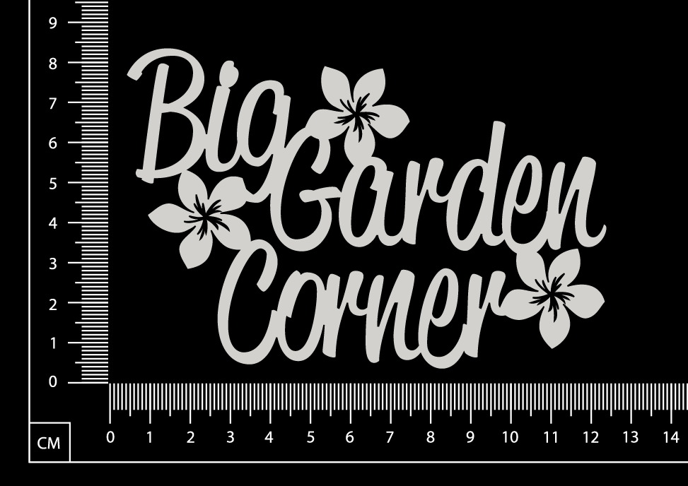 Big Garden Corner - B - White Chipboard