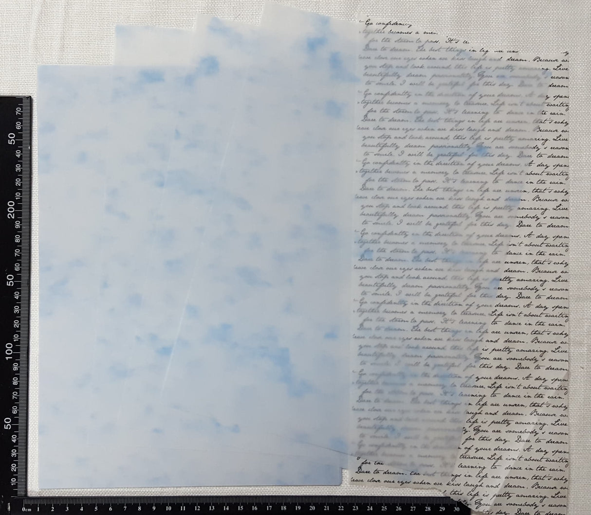 Vellum - Set of 5 - Blue Marble