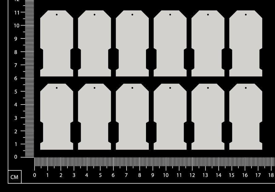 Bobbin Tag Set - AE - White Chipboard